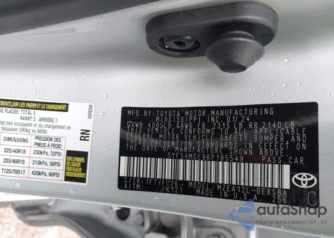 2024 Toyota Corolla Se из США, поврежденный, VIN 5YFS4MCE9RP185549